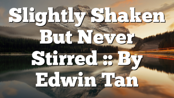 Slightly Shaken But Never Stirred :: By Edwin Tan