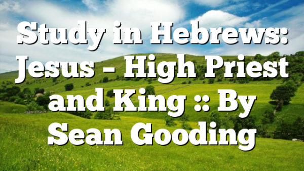 Study in Hebrews: Jesus – High Priest and King :: By Sean Gooding