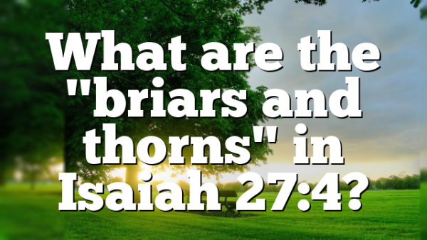 What are the "briars and thorns" in Isaiah 27:4?