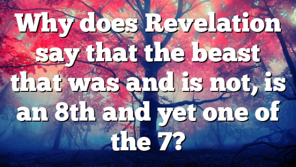 Why does Revelation say that the beast that was and is not, is an 8th and yet one of the 7?