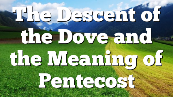 The Descent of the Dove and the Meaning of Pentecost