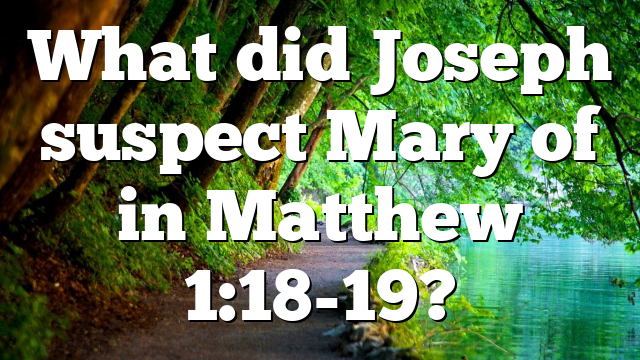 What did Joseph suspect Mary of in Matthew 1:18-19?