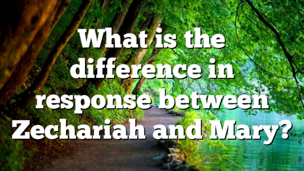 What is the difference in response between Zechariah and Mary?