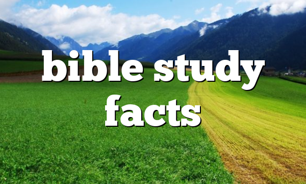 bible study facts