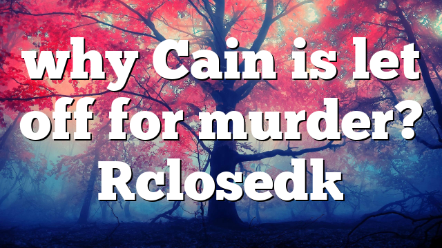 why Cain is let off for murder? [closed]