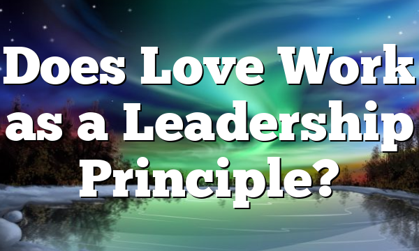 Does Love Work as a Leadership Principle?