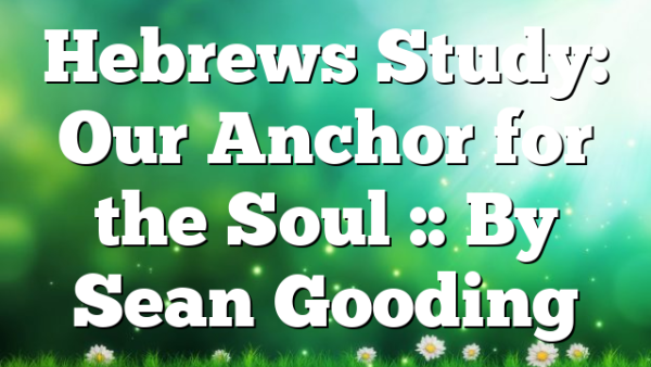 Hebrews Study: Our Anchor for the Soul :: By Sean Gooding