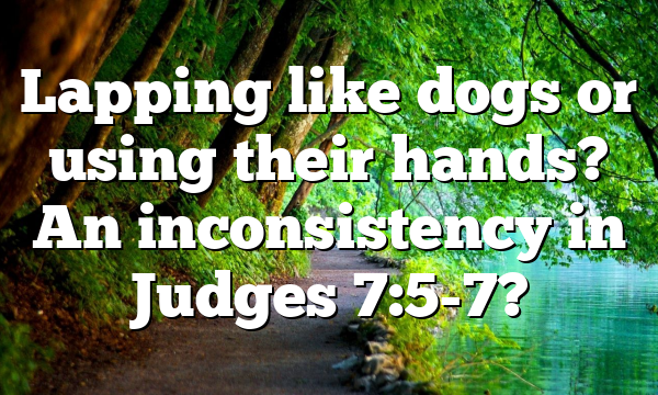 Lapping like dogs or using their hands? An inconsistency in Judges 7:5-7?