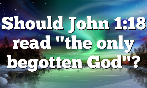 Should John 1:18 read "the only begotten God"?