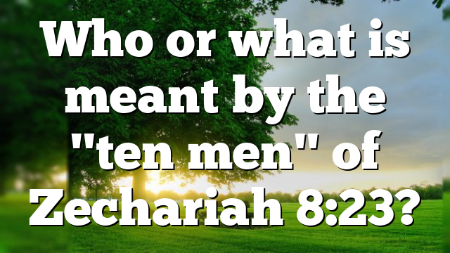 Who or what is meant by the "ten men" of Zechariah 8:23?