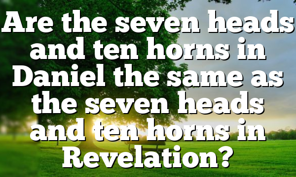 Are the seven heads and ten horns in Daniel the same as the seven heads and ten horns in Revelation?