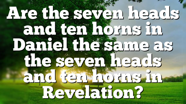 Are the seven heads and ten horns in Daniel the same as the seven heads and ten horns in Revelation?