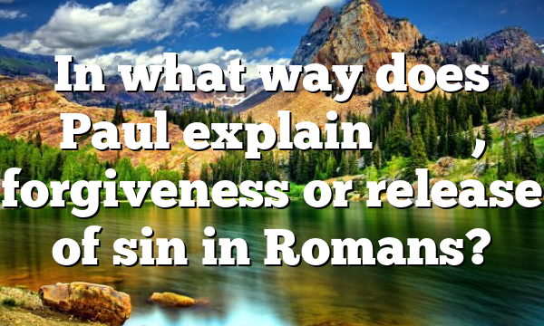 In what way does Paul explain ἄφεσις, forgiveness or release of sin in Romans?