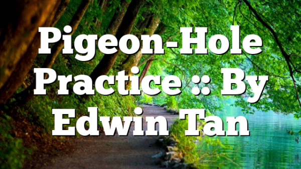 Pigeon-Hole Practice :: By Edwin Tan