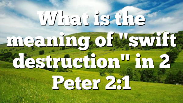 What is the meaning of "swift destruction" in 2 Peter 2:1
