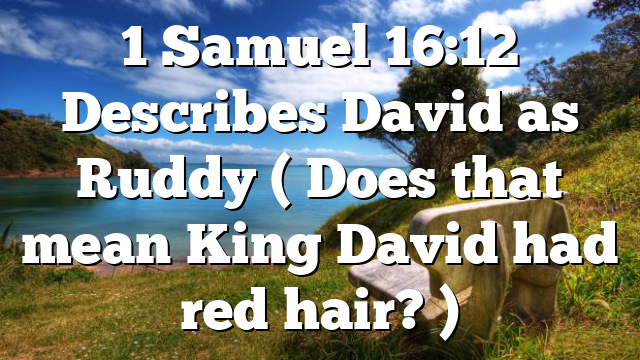 1 Samuel 16:12 Describes David as Ruddy ( Does that mean King David had red hair? )