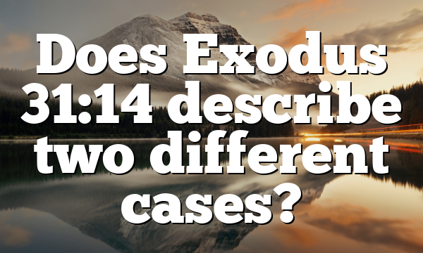 Does Exodus 31:14 describe two different cases?