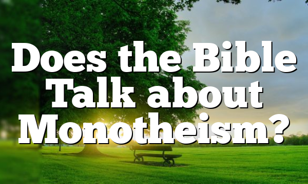 Does the Bible Talk about Monotheism?
