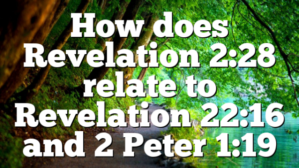 How does Revelation 2:28 relate to Revelation 22:16 and 2 Peter 1:19