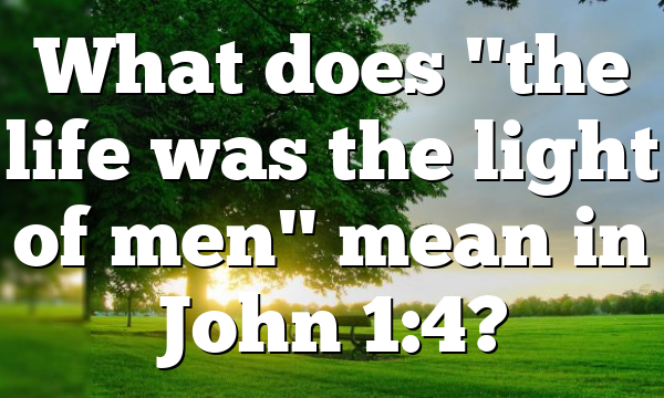 What does "the life was the light of men" mean in John 1:4?