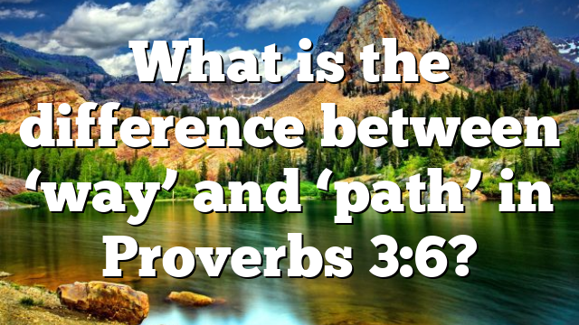 What is the difference between ‘way’ and ‘path’ in Proverbs 3:6?