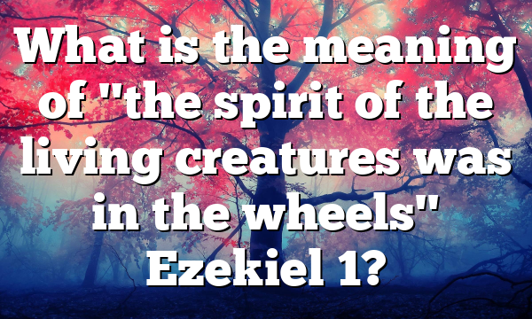 What is the meaning of "the spirit of the living creatures was in the wheels" Ezekiel 1?