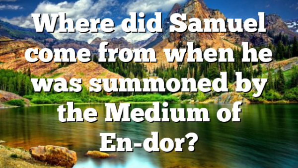 Where did Samuel come from when he was summoned by the Medium of En-dor?
