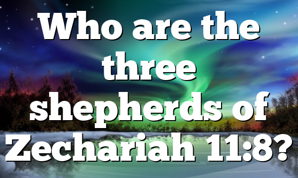Who are the three shepherds of Zechariah 11:8?