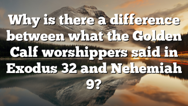 Why is there a difference between what the Golden Calf worshippers said in Exodus 32 and Nehemiah 9?