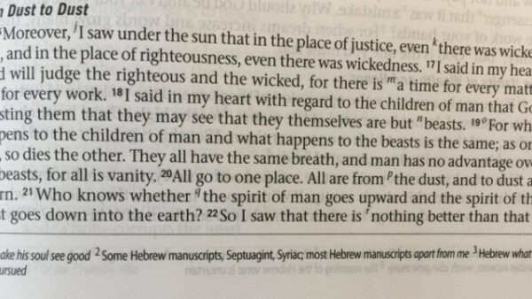 In Ecclessiastes 6:12 why is Solomon unsure about where man goes after death?