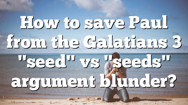 How to save Paul from the Galatians 3 "seed" vs "seeds" argument blunder?