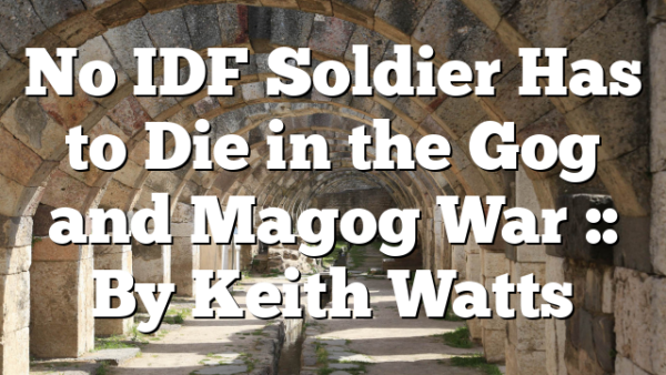 No IDF Soldier Has to Die in the Gog and Magog War :: By Keith Watts