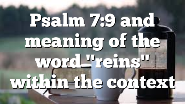 Psalm 7:9 and meaning of the word "reins" within the context