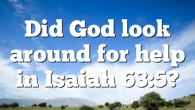 Did God look around for help in Isaiah 63:5?