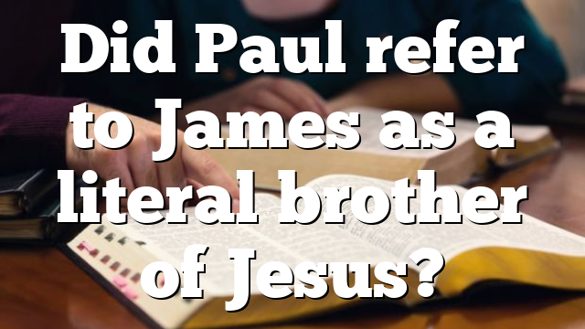Did Paul refer to James as a literal brother of Jesus?