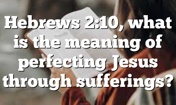 Hebrews 2:10, what is the meaning of perfecting Jesus through sufferings?