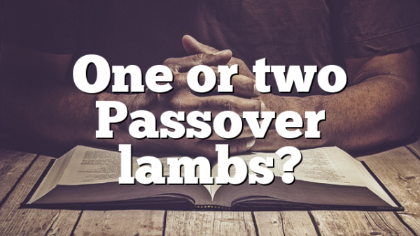 One or two Passover lambs?
