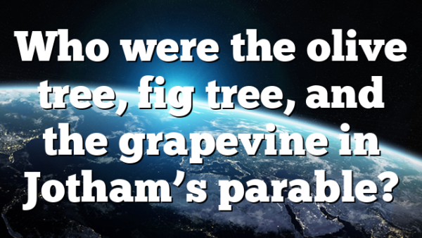 Who were the olive tree, fig tree, and the grapevine in Jotham&rsquo;s parable?