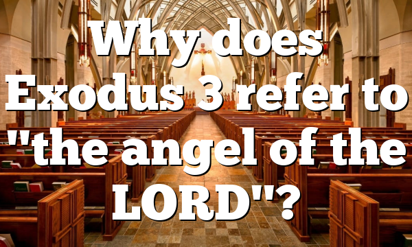 Why does Exodus 3 refer to "the angel of the LORD"?