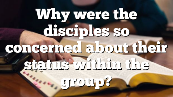Why were the disciples so concerned about their status within the group?