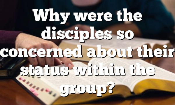 Why were the disciples so concerned about their status within the group?