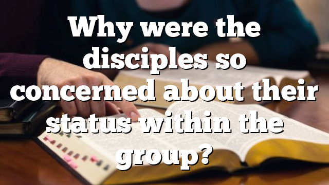 Why were the disciples so concerned about their status within the group?