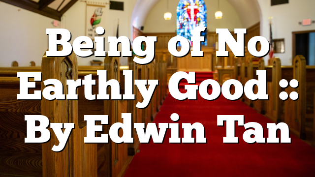 Being of No Earthly Good :: By Edwin Tan