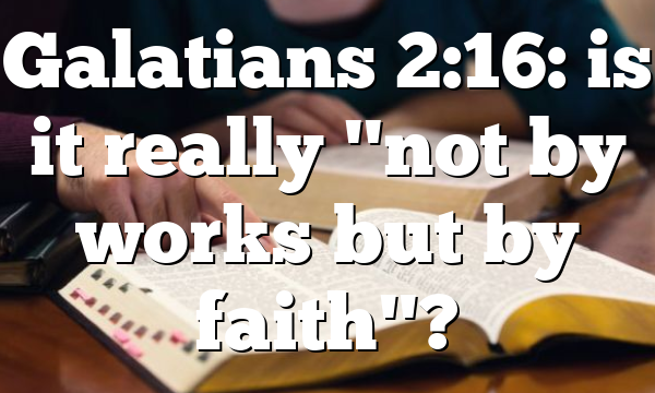 Galatians 2:16: is it really "not by works but by faith"?