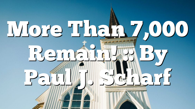 More Than 7,000 Remain! :: By Paul J. Scharf