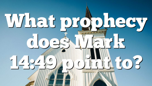 What prophecy does Mark 14:49 point to?