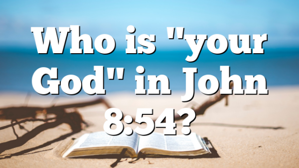Who is "your God" in John 8:54?