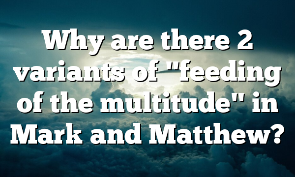 Why are there 2 variants of "feeding of the multitude" in Mark and Matthew?