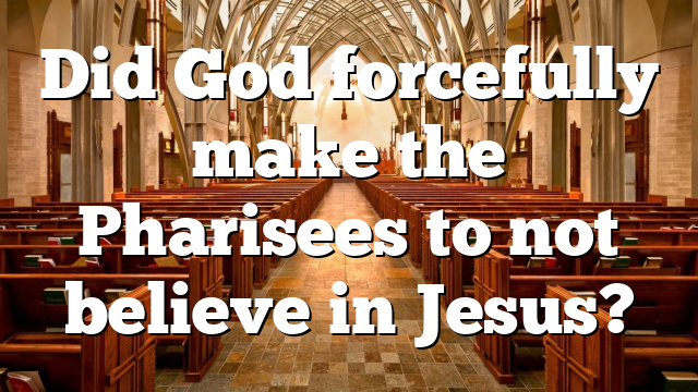 Did God forcefully make the Pharisees to not believe in Jesus?