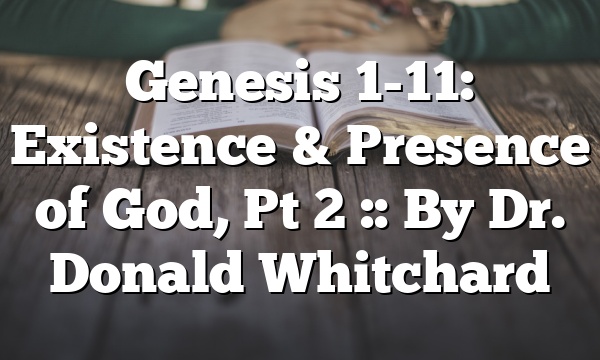 Genesis 1-11: Existence & Presence of God, Pt 2 :: By Dr. Donald Whitchard